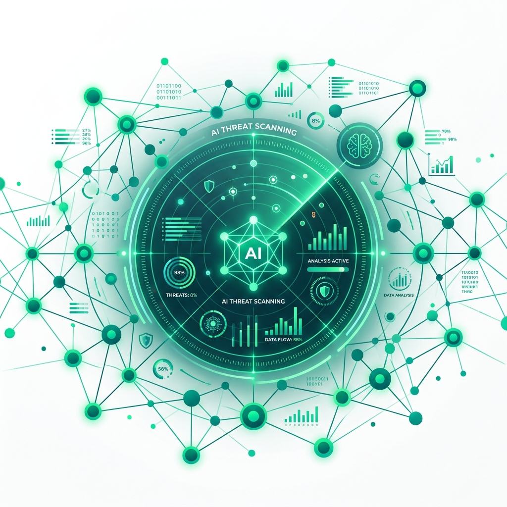 Cybersecurity data analysis illustration
